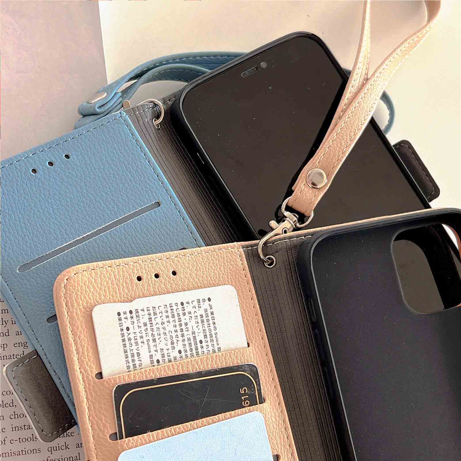 手帳型スマホケース iphone13/14専用の立体花柄手帳型ケース