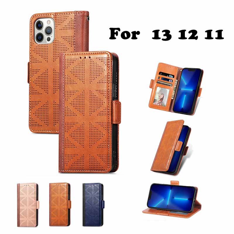 手帳型スマホケース iPhone11/12/13対応カード収納付き立てかけ機能