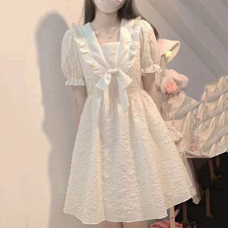 量産型/参戦服/推し活 ピュアなフリルワンピース