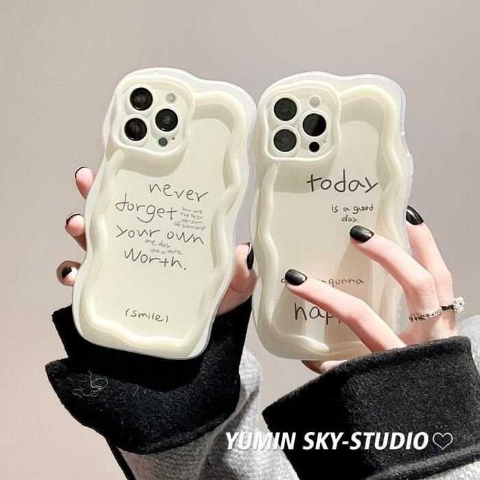 量産型/参戦服/推し活 手書き風英語デザインがおしゃれなスマホケース