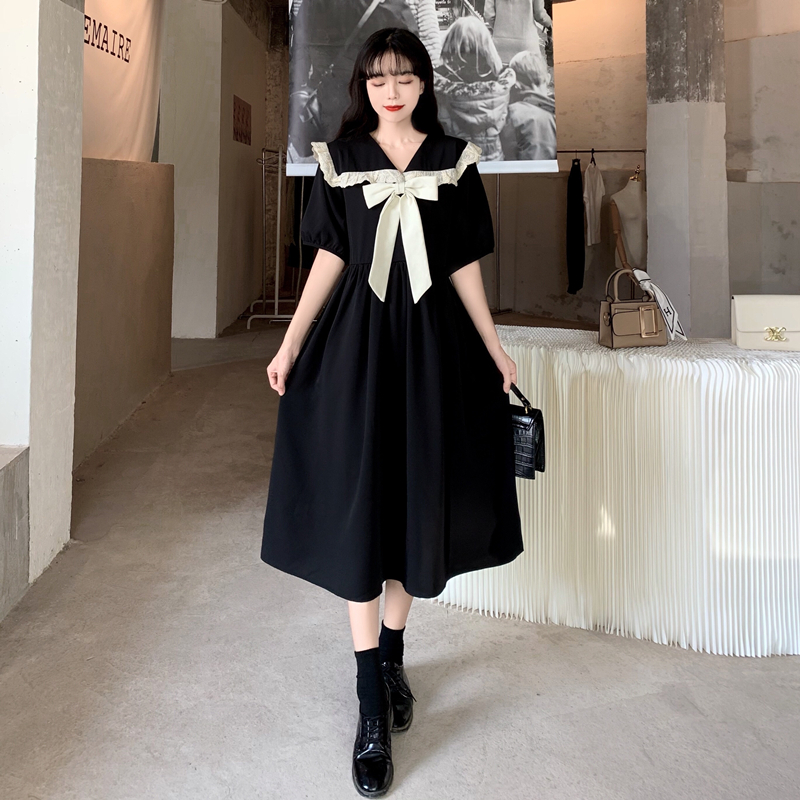 量産型 レース襟リボン乙女風ワンピース