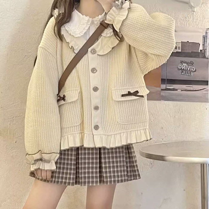 量産型/参戦服/推し活 フリルカーディガン