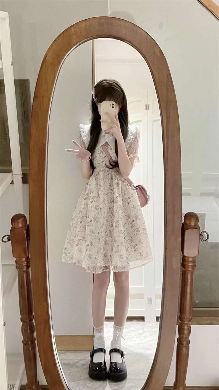 量産型/参戦服/推し活 春風フローラルドワンピース