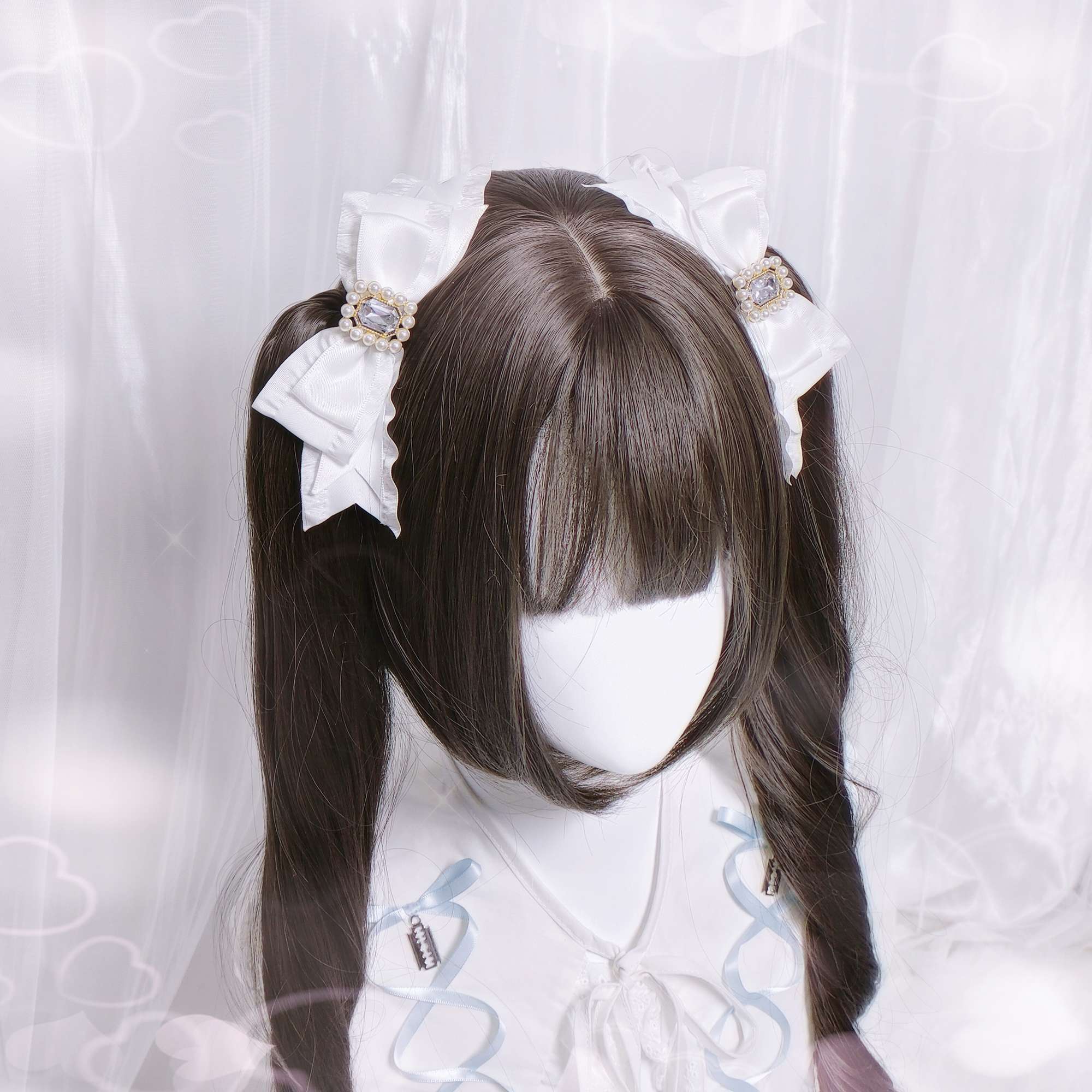 量産型/参戦服/推し活 オリジナルビジューバタフライヘアリボン