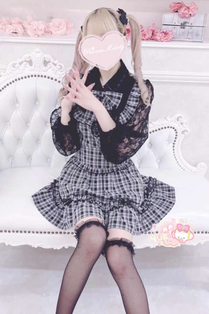 量産型/参戦服/推し活 チェック柄レースセットアップ