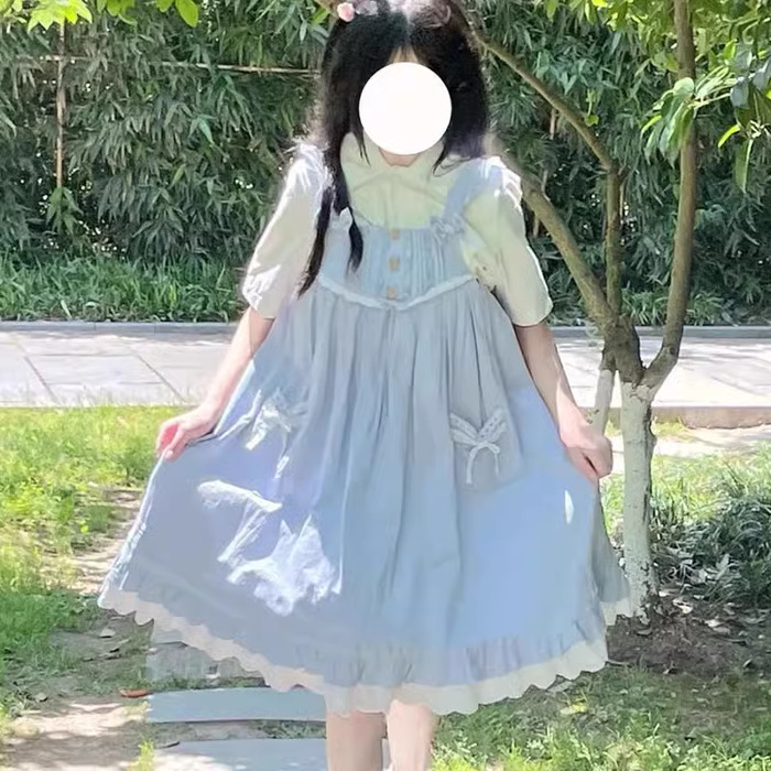 量産型/参戦服/推し活 女子にぴったり♡幼げなチュニック風ツーピース♡　セットアップ