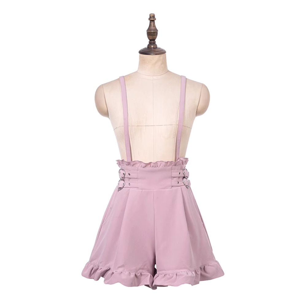 量産型/参戦服/推し活 ジャンスカ風　フェミニンショートサロペット