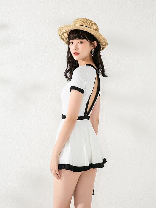 量産型/参戦服/推し活 モノトーンワンピース水着