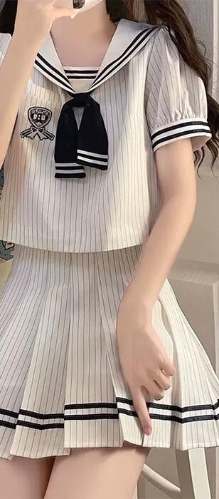 量産型/参戦服/推し活 女子に贈る！サマータイムにピッタリなカレッジスタイルセットアップ