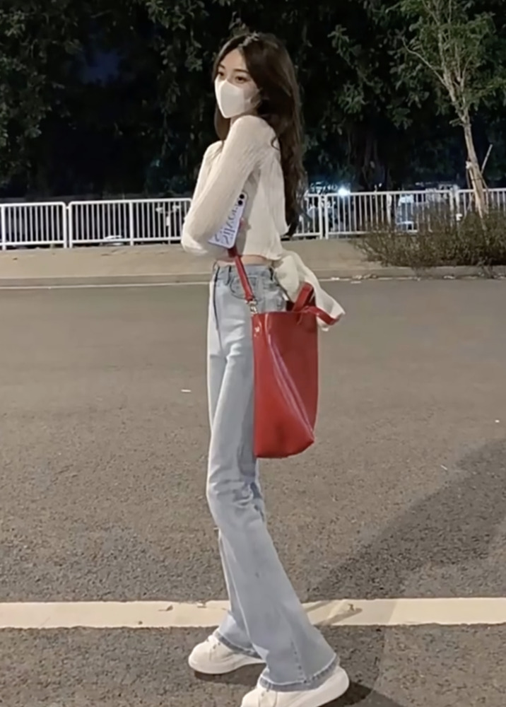 量産型/参戦服/推し活 ハイウエストブーツカットパンツ