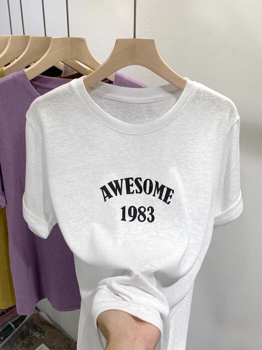 量産型/参戦服/推し活 薄手素材が着やすい！シンプルロゴTシャツ