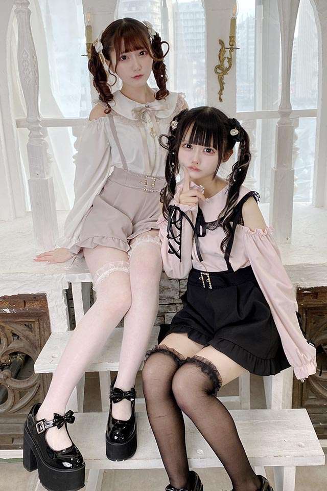量産型/参戦服/推し活 ツインドール風ロリータシャツ