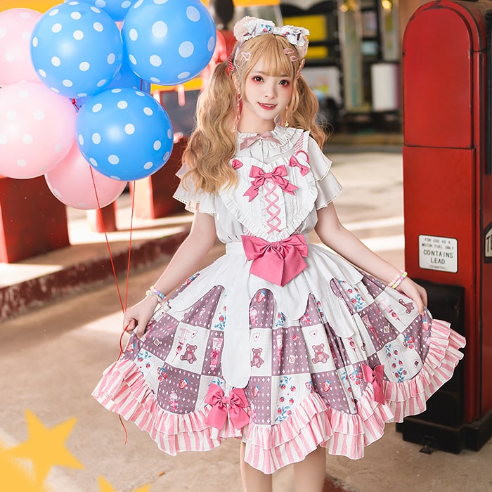量産型/参戦服/推し活 ミルクドレス ロリータファッション