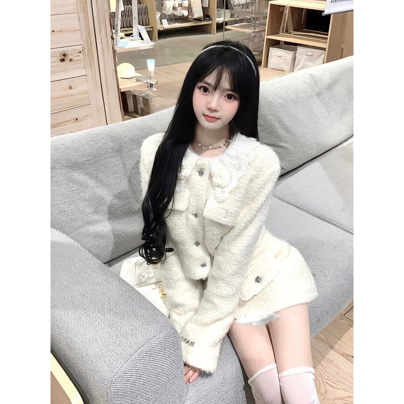 量産型/参戦服/推し活 シルバーボタンのウィンターセットアップ
