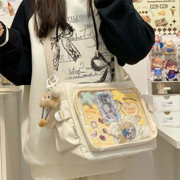 透明窓付き痛バッグ ショルダー 大きめ推し活おでかけ用