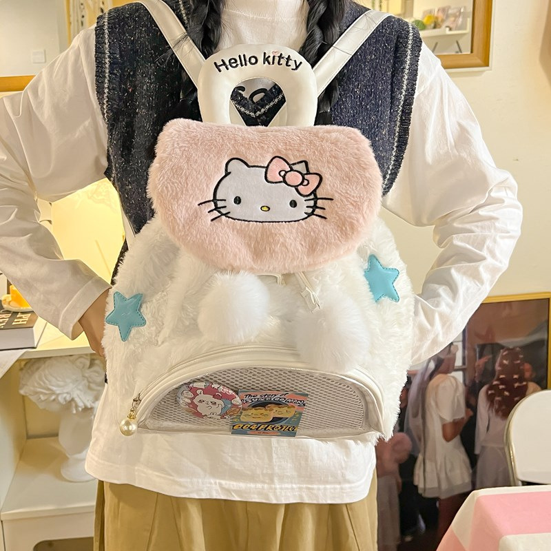 推し活グッズ ふわもこキャラクター ぬいぐるみポーチリュック