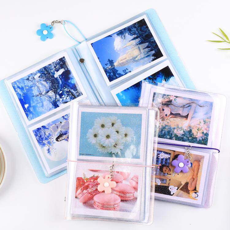 推し活グッズ フラワーチャーム付き透明トレカ収納ホルダー