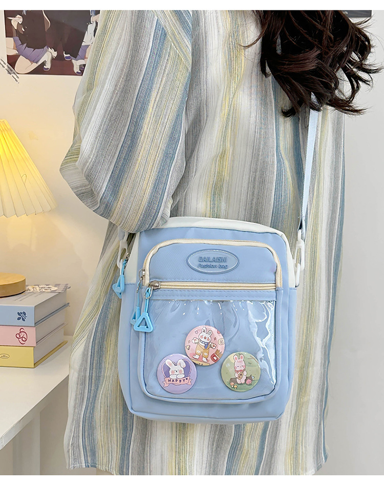 推し活グッズ うさぎ缶バッジ収納ショルダー