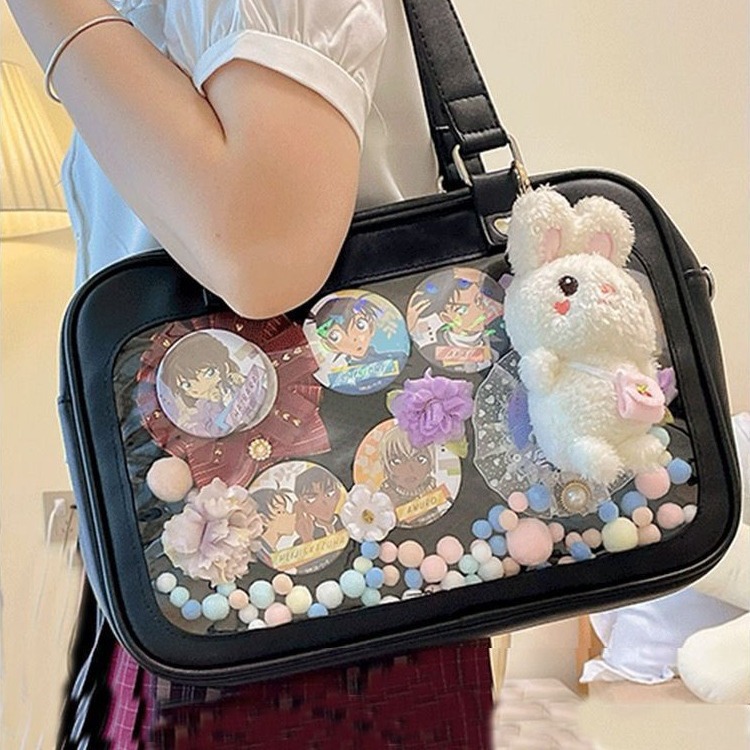 推し活グッズ 推し活対応透明窓付きイタバッグショルダーバッグ