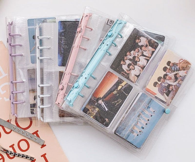 推し活グッズ 推し写真をまとめる透明リング式小カード収納帳