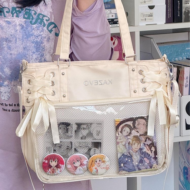 推し活グッズ 思い出コレクション飾りポケット付きバッグ