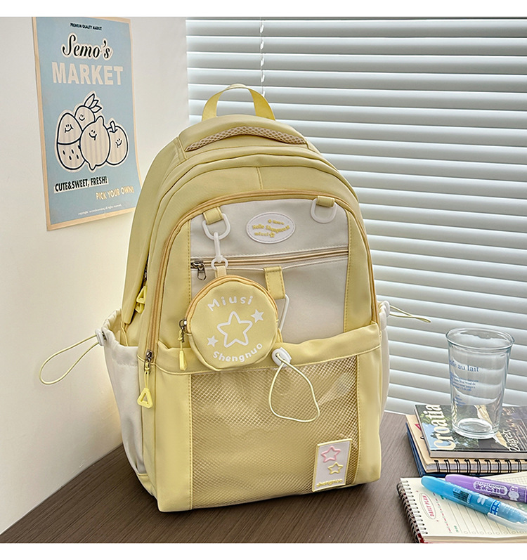 推し活グッズ 星型チャーム付き メッシュポケット推し活リュック
