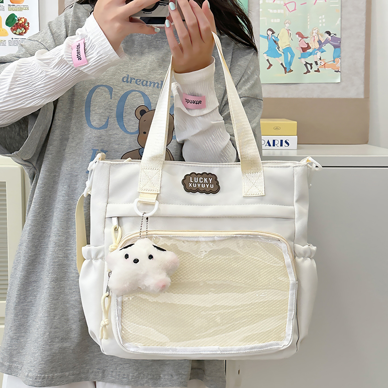推し活グッズ クリアポケット付き推し活トートリュック