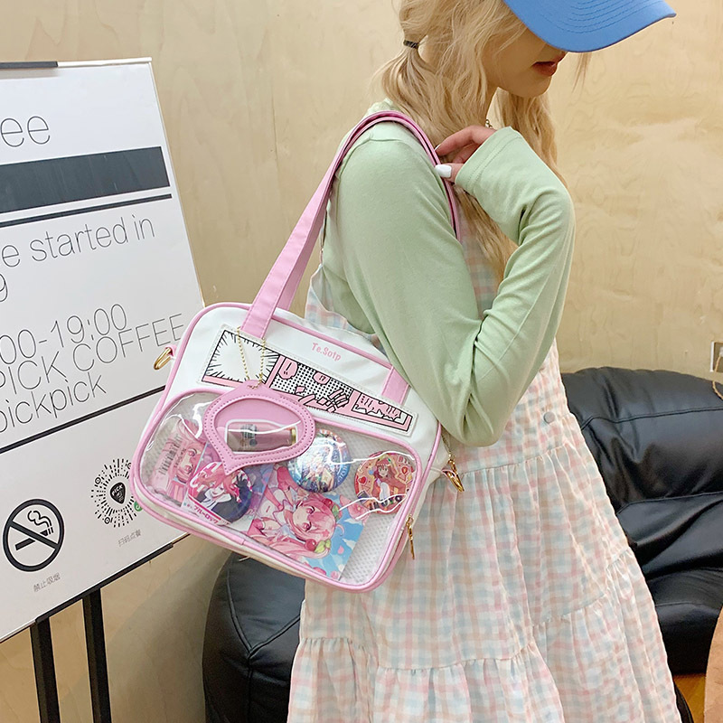 推し活グッズ 透明窓付き推し活痛バッグトートバッグ