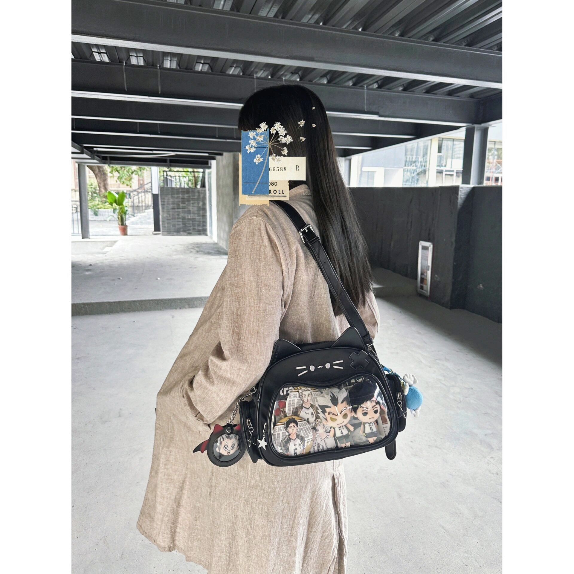 推し活グッズ お供の天使猫 ぷくぷくショルダーバッグ