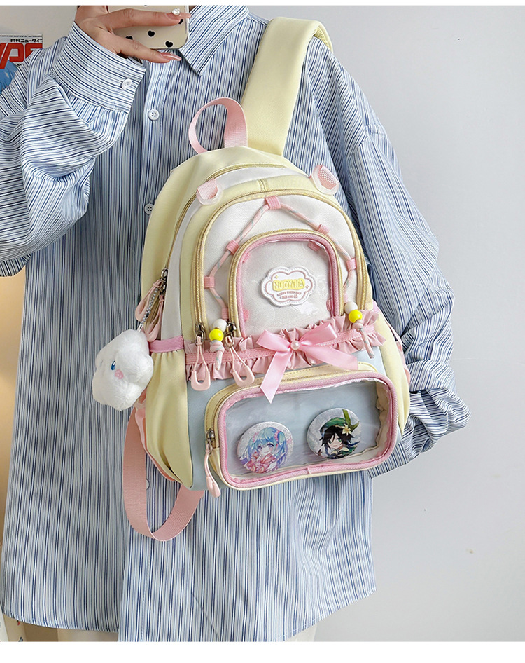 推し活グッズ 透明ポケット付き推し活リュック