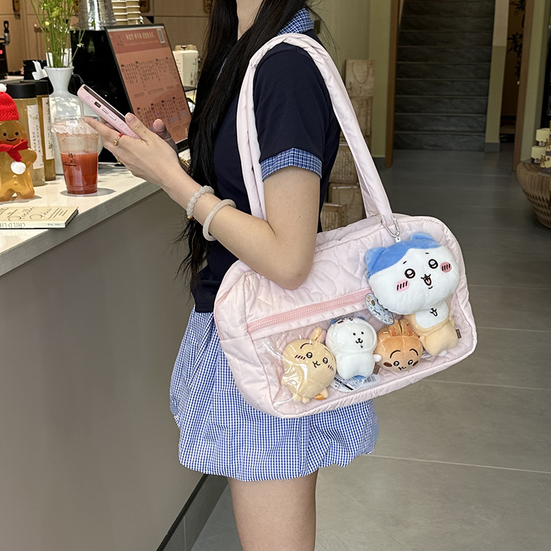 推し活グッズ ぬいぐるみ仲間が見える収納バッグ