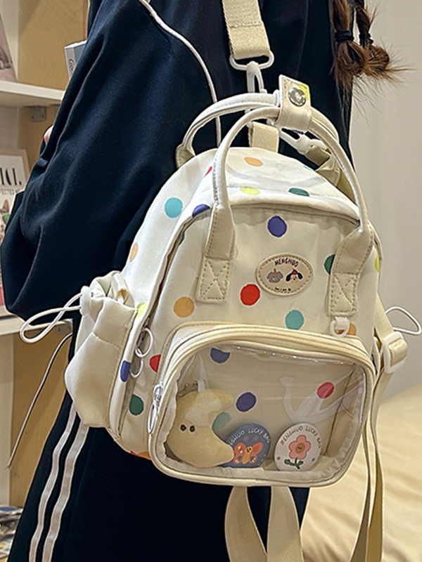 推し活グッズ 透明ポケット付き推しぬいぐるみ収納リュック