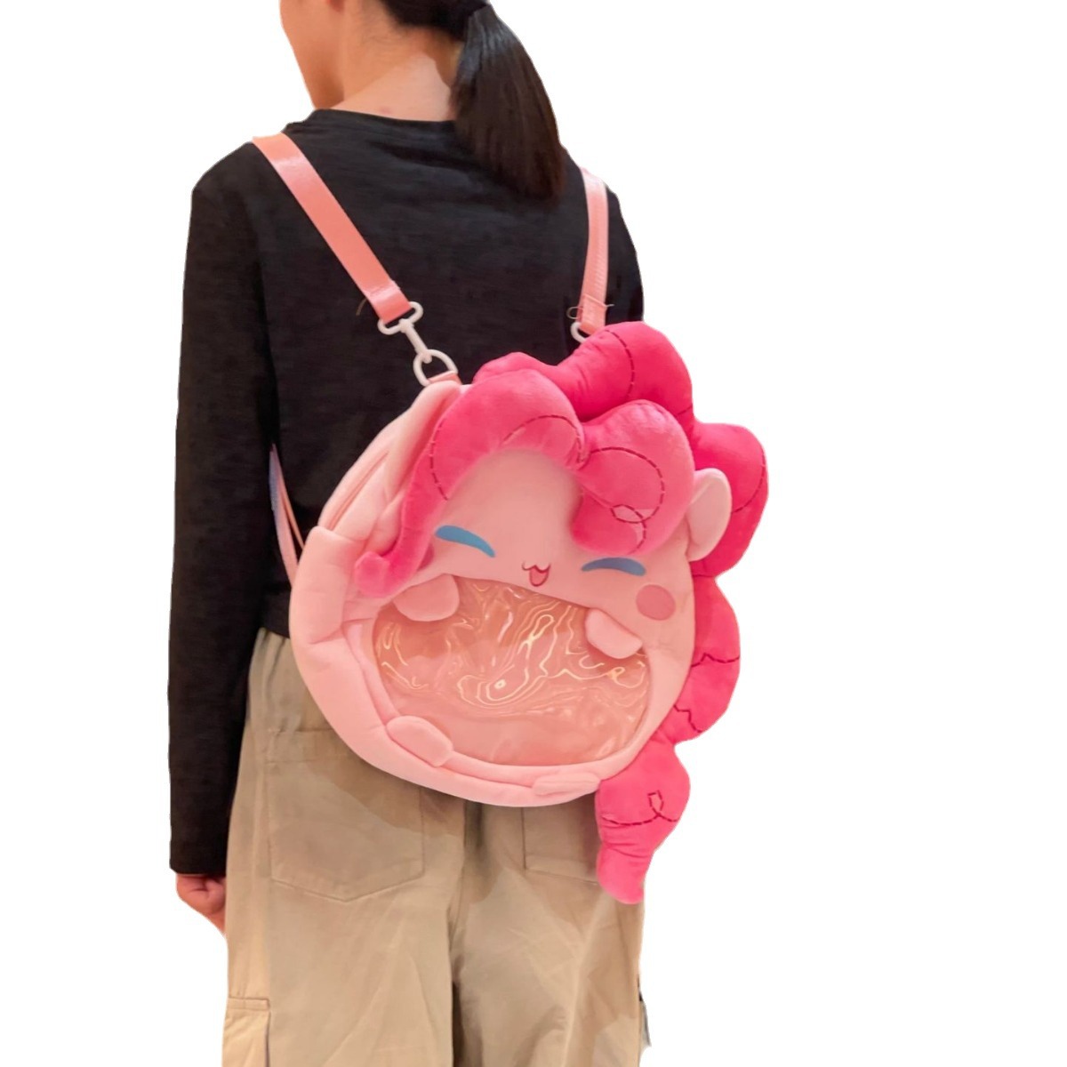 推し活グッズ もちもちほっぺ うさぎ ぬいぐるみリュック