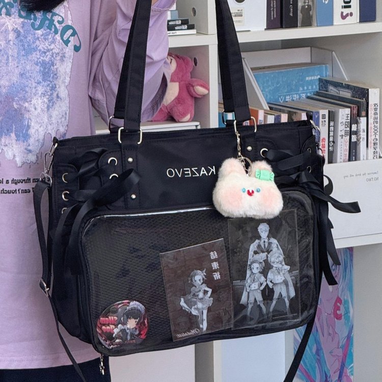 推し活グッズ 思い出コレクション飾りポケット付きバッグ