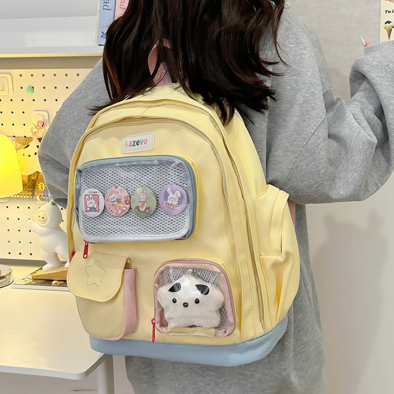 推し活グッズ 透明ポケット付き推し活リュック