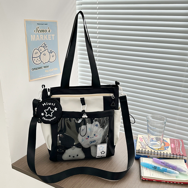 推し活グッズ 星型チャーム付き メッシュポケット推し活リュック