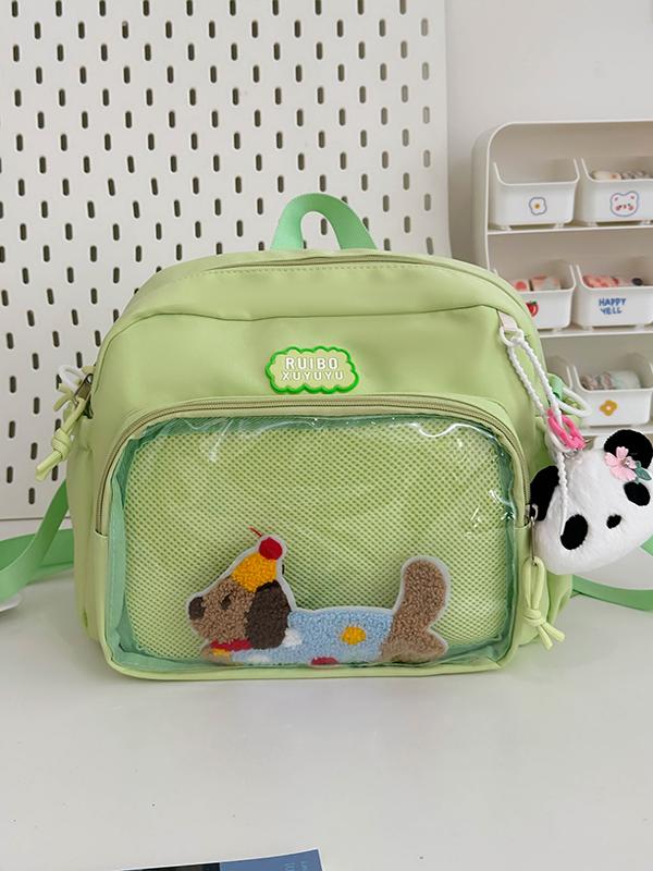 推し活グッズ おやすみわんちゃん透明ポケットバッグ