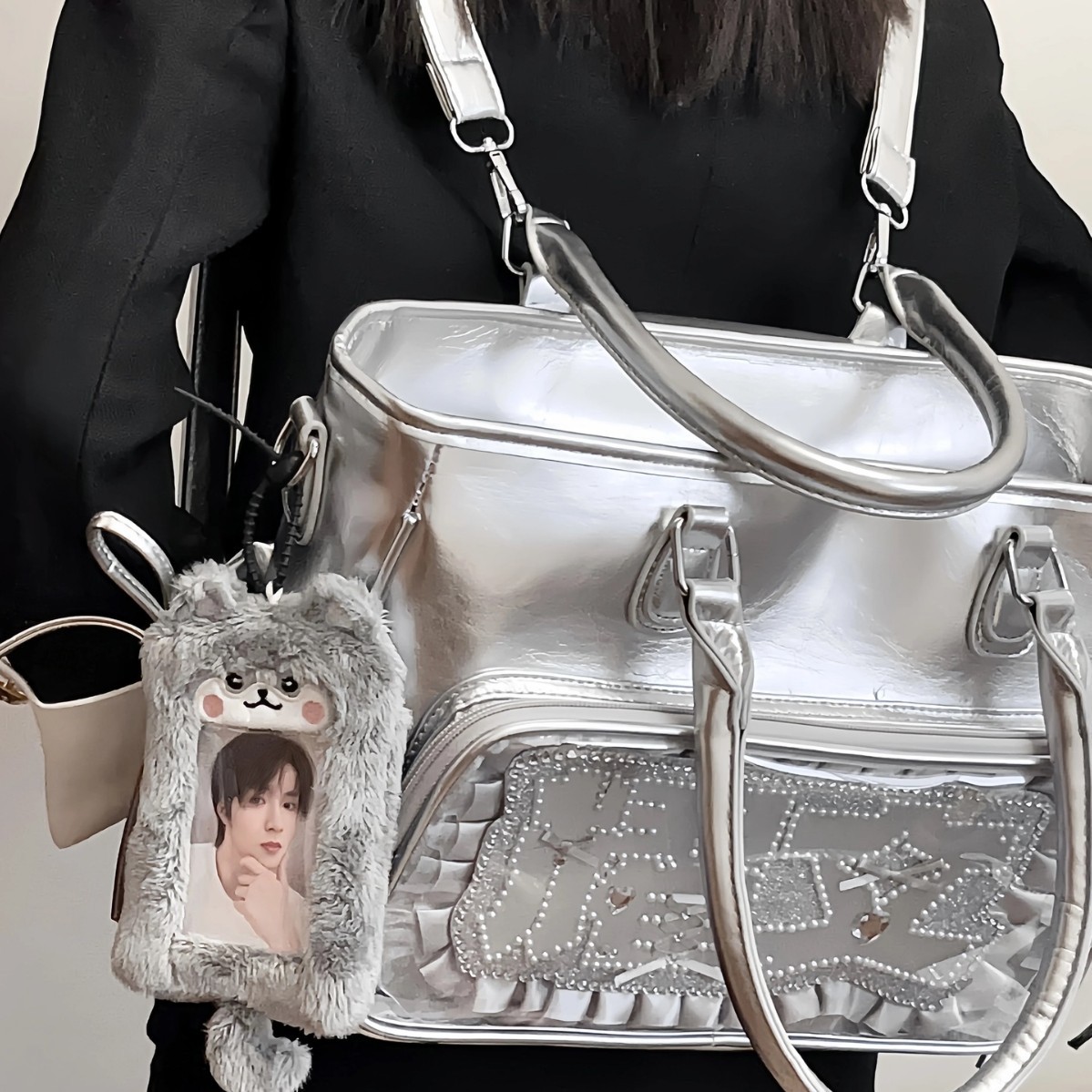 推し活グッズ 輝くメタリック推し活トート