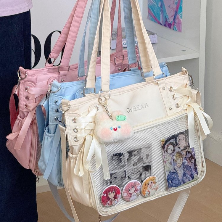 推し活グッズ 思い出コレクション飾りポケット付きバッグ