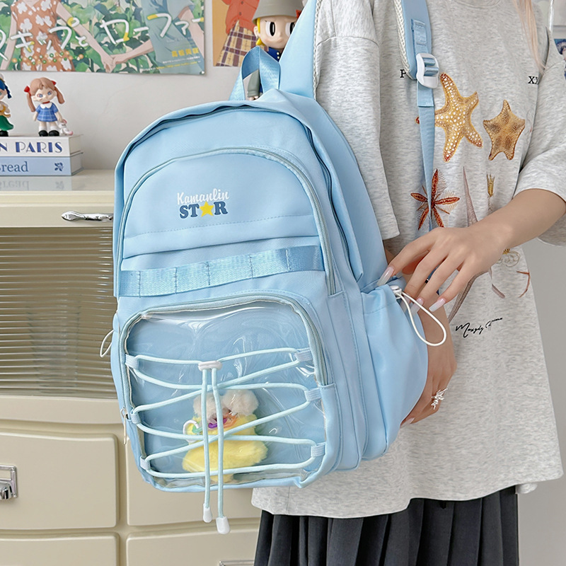 推し活グッズ キラキラ透明ポケットリュック