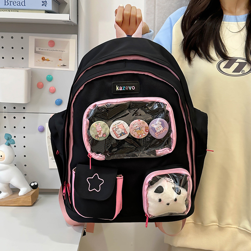 推し活グッズ 透明ポケット付き推し活リュック