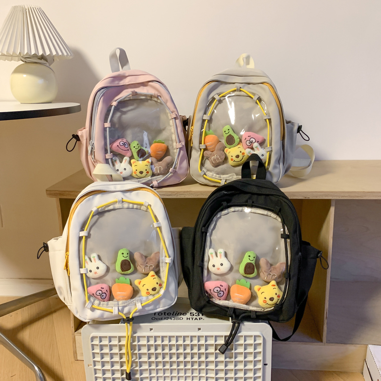 推し活グッズ 推し活 透明ポケットぬいぐるみリュック