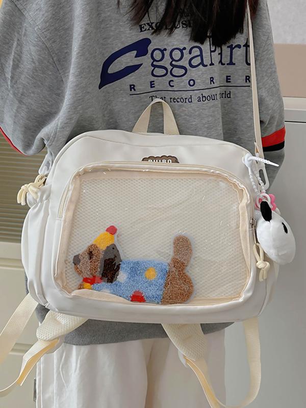 推し活グッズ おやすみわんちゃん透明ポケットバッグ