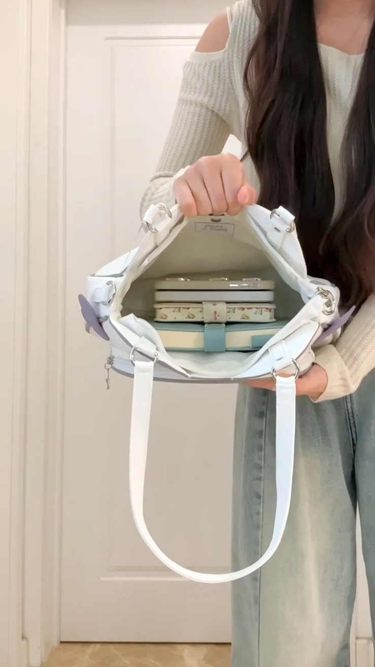 推し活グッズ 星空ネコちゃん透明窓トートバッグ