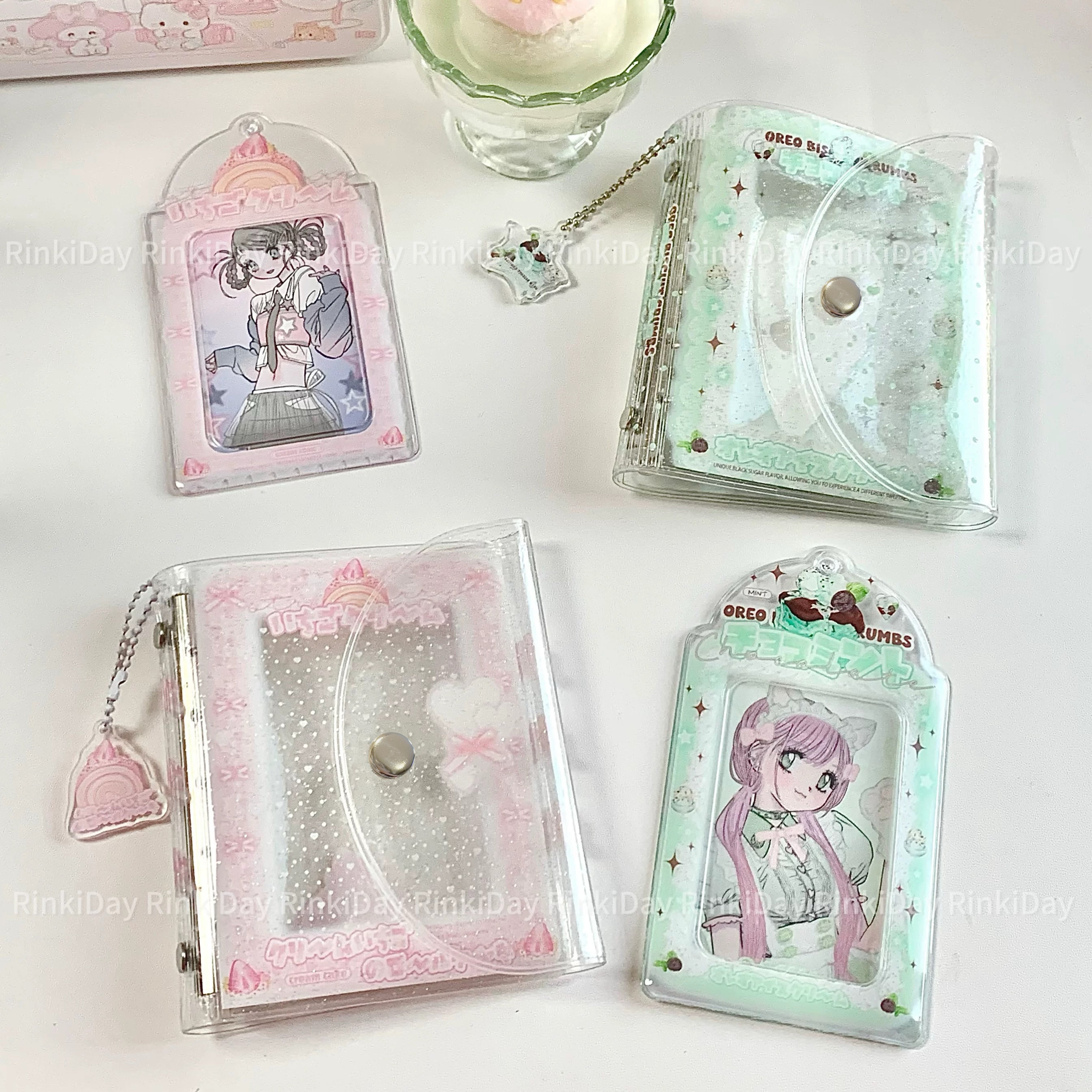 推し活グッズ 夢かわ透明ブック型プロマイドケース