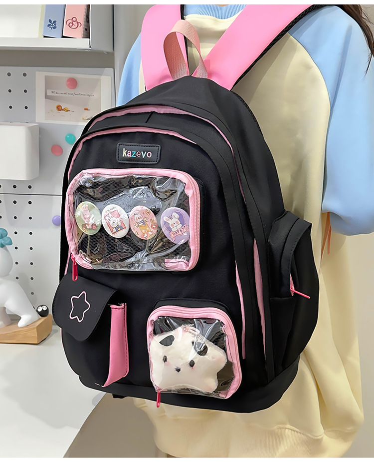 推し活グッズ 透明ポケット付き推し活リュック