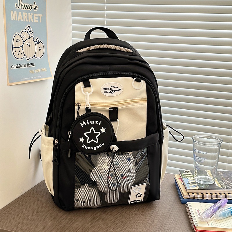 推し活グッズ 星型チャーム付き メッシュポケット推し活リュック