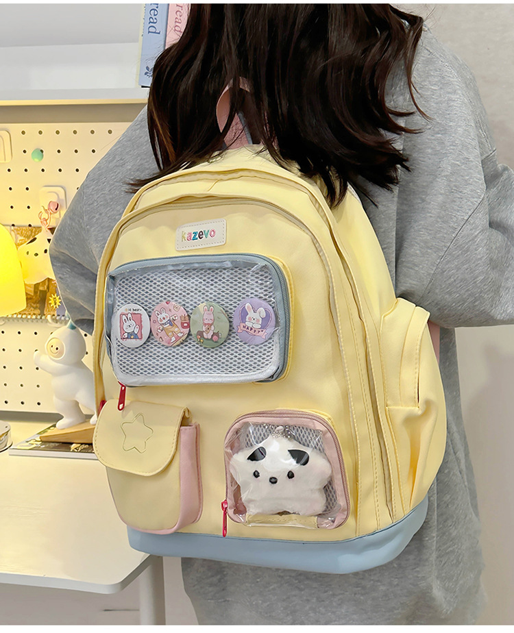 推し活グッズ 透明ポケット付き推し活リュック