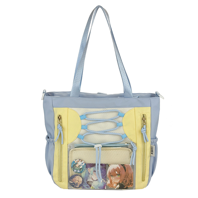 推し活グッズ 推しキャラ透明ポケットトートバッグ
