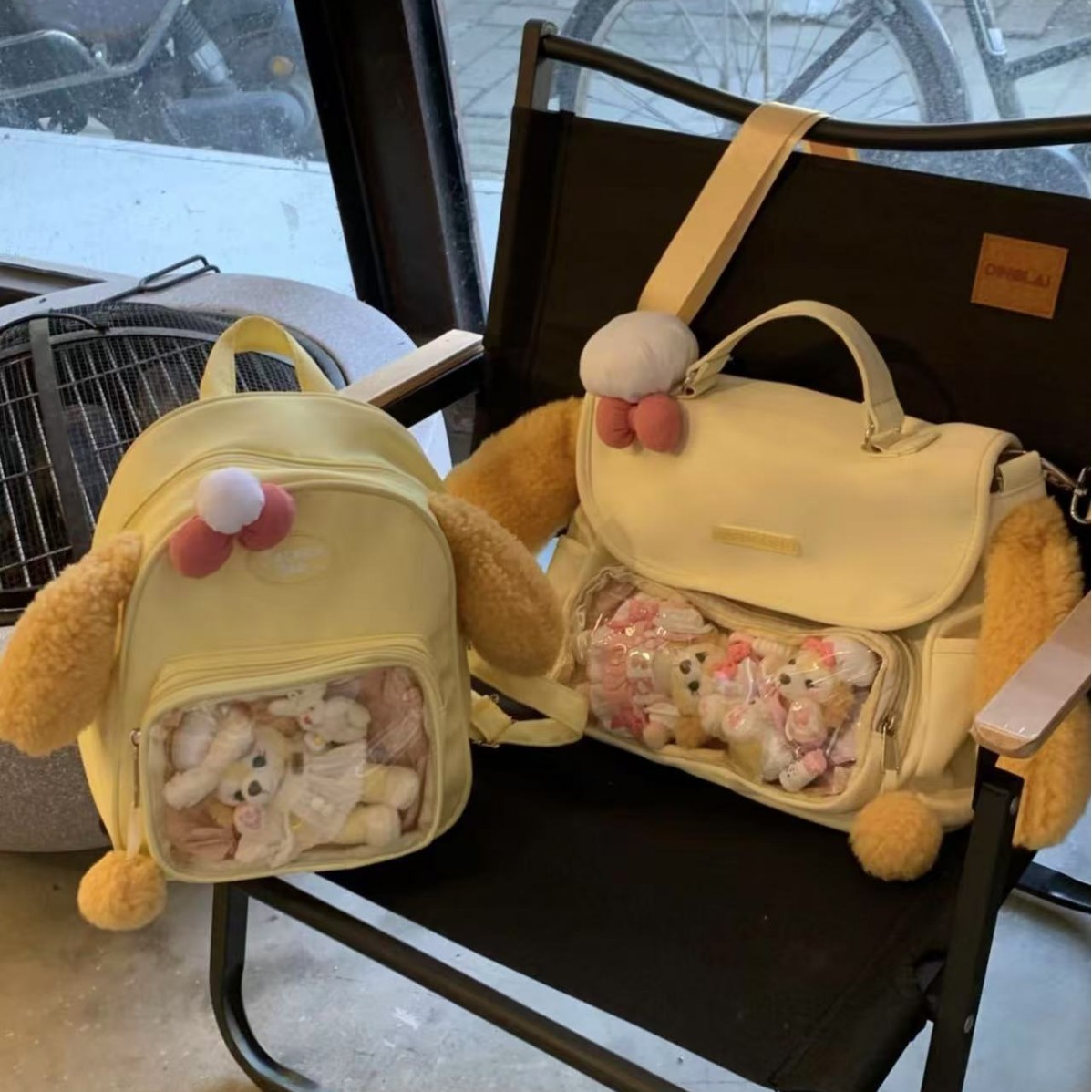 推し活グッズ おともぬいぐるみ透明ポケットリュック